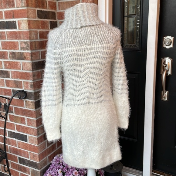 Anthropologie Sleeping On Snow Eyelash Knit Turtleneck Sweater Dress - Picture 6 of 8